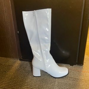 White go go boots